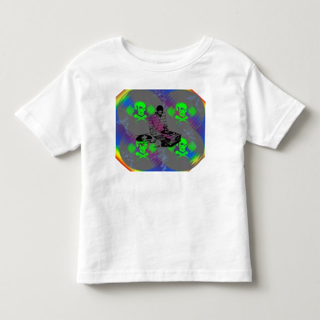 Dj-vinylSpinner Tee Shirt (Framsida)