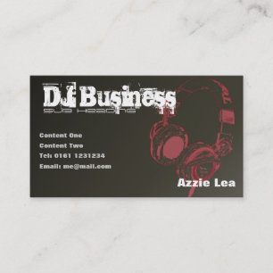 Dj-visitkort [den customisable bruntet] - visitkort