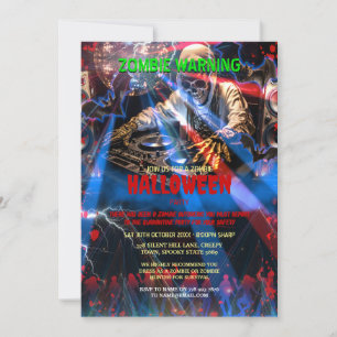 Dj Zombie Halloween fest Inbjudningar