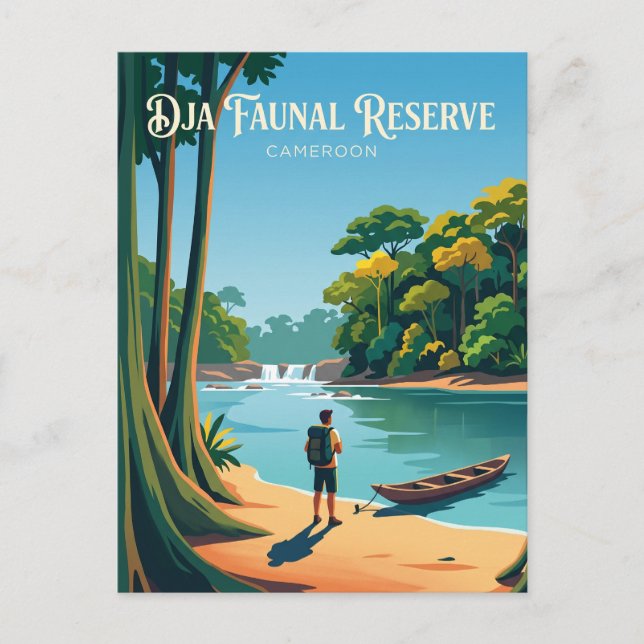 Dja Faunal Reserve Kamerun Vykort (Framsida)