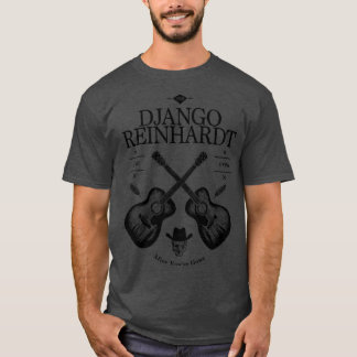 Django Reinhardt Acoustic Guitar Vintage Logotyp T Shirt
