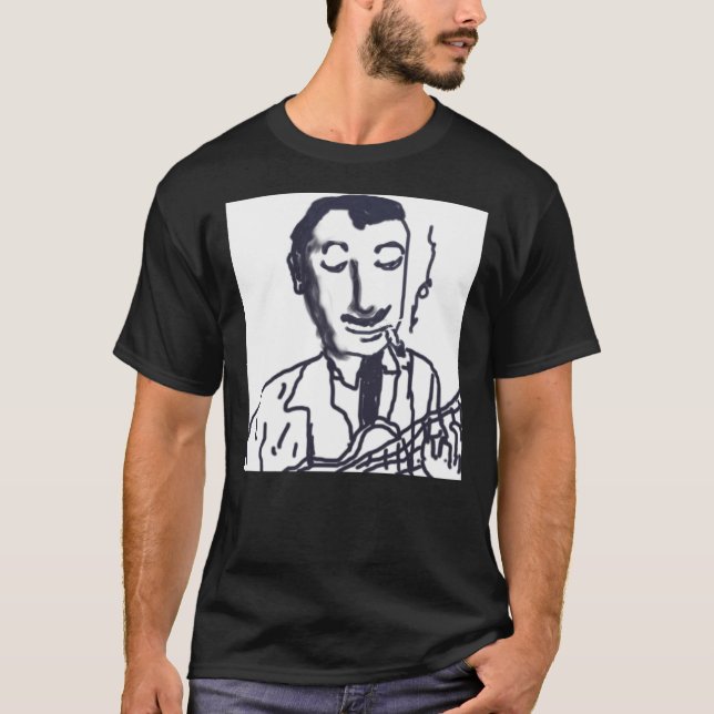 Django Reinhardt, Gyspion Jazz Guitarist, Hett Klu T Shirt (Framsida)