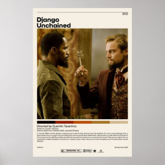 Django Unchached Quentin Tarantino Minimalist Mov Poster