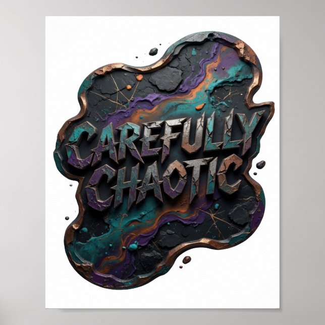 Djärb Lila VÅRDAD KAOS Poster (Framsidan)