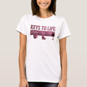 Djärb röd KAFFE SEDAN VIN Modekonst T Shirt