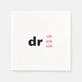 Djärgt Grafiskt Drick Drack Drukken Slut Val Cockt Pappersservett