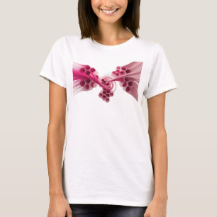 Djärkt Rosa ABSTRAKT KONST Modeutskrift T Shirt