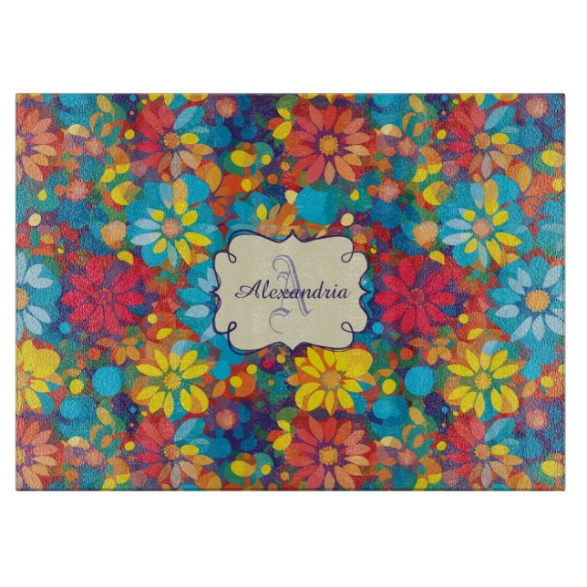 Djärkt samtida blommönster Livliga tusenskönor (Framsidan)