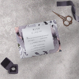 Djärkt Violett Plommon Mauve Blommig Abstrakt OSA Kort
