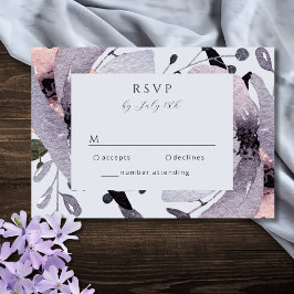 Djärkt Violett Plommon Mauve Blommig Abstrakt OSA Kort