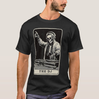 DJarot-kort Skelett Musikdäck Parti Major Ar T Shirt