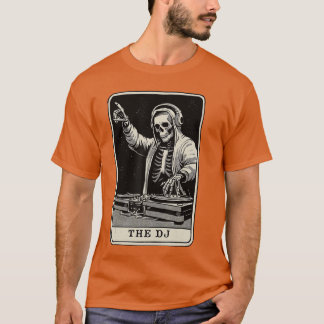 DJarot-kort Skelett Musikdäck Parti Major Ar T Shirt