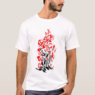 Djärv Abstrakt Flamma Konst T-shirt