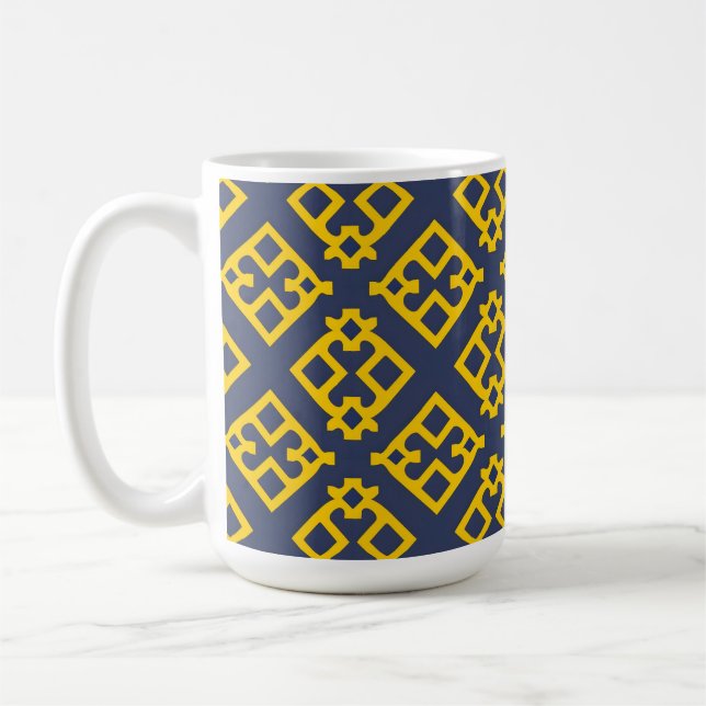 Djärv Abstrakt Geometrisk Modern Kaffedesign Kaffemugg (Vänster)