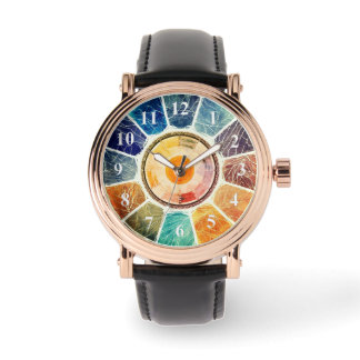 Djärv Abstrakt Spektrum Urskiva – Modern Maskulin Armbandsur