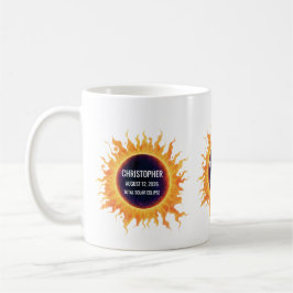 Djärv akvarell total solförmörkelse 2026 namn kaffemugg