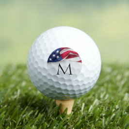 Djärv amerikansk flagg namnteckning monogram