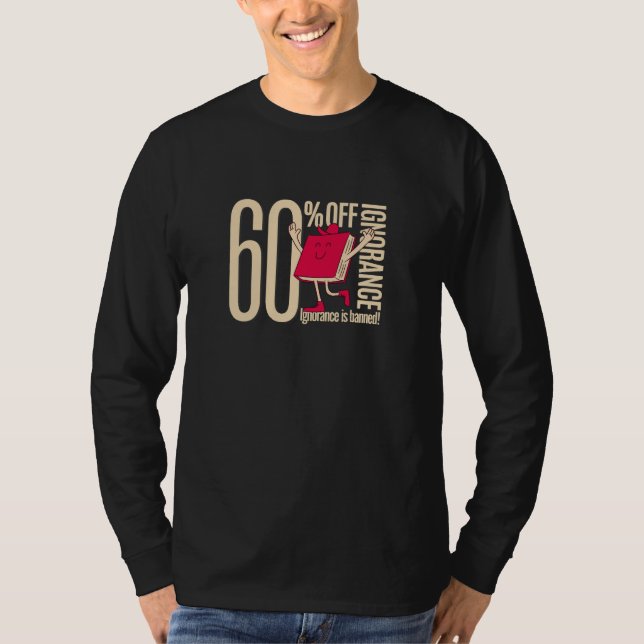 Djärv anti-ignorans herr basker långärmad t shirt (Framsida)