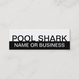 djärv BASSÄNG SHARK (färg-anpassadet) Mini Visitkort