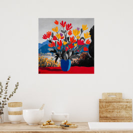Djärv blombukettposter poster