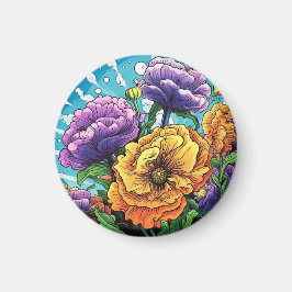 Djärv blomma magnet, levande vacker magnet
