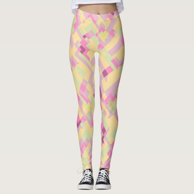 Djärv Boho Abstrakt Leggings (Framsida)