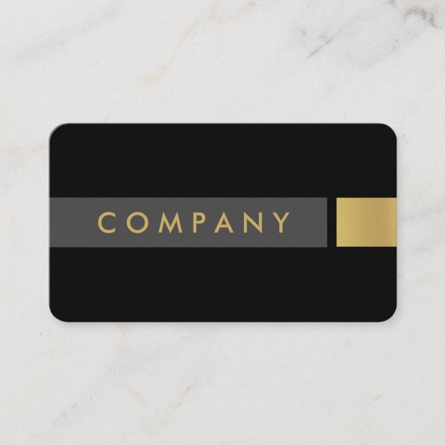 Djärv borstad guld- yrkesmässig visitkort (Framsida)