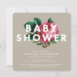 Djärv botanisk | baby showerinbjudan inbjudningar