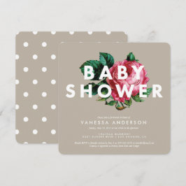 Djärv botanisk | baby showerinbjudan inbjudningar
