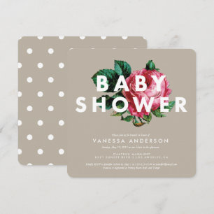 Djärv botanisk baby showerinbjudan inbjudningar