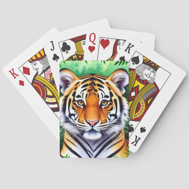 Djärv botanisk tigerunge  casinokort (Baksidan)