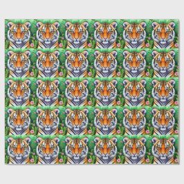 Djärv botanisk tigerunge presentpapper