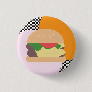 Djärv Burger Rutig Rosa Orange Svart Knapp