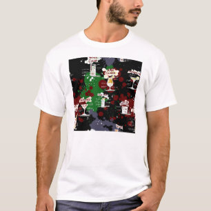 Djärv design för coctaildrinkrecept tee shirt