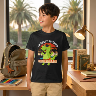 Djärv Dinosaurie T-Rex Redo att Krossa 1:a Klass - T Shirt
