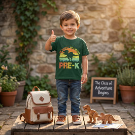Djärv dinosaurie T-Rex redo att krossa 1:a klass - T Shirt