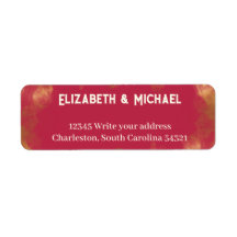 Djärv Elegant Guld Rosa Magenta Anpassad Bröllop