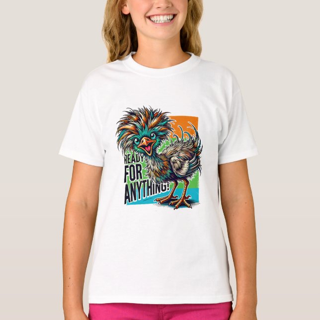 Djärv Fågel T Shirt (Framsida)