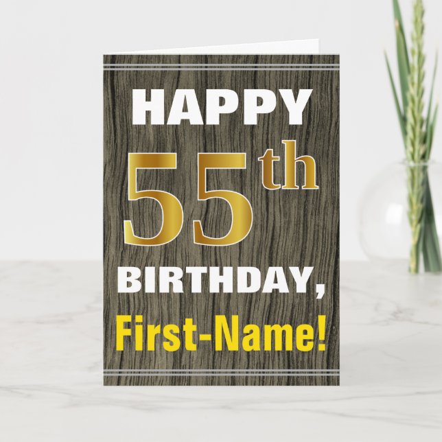 Djärv, Falskt Trä, Falskt Guld 55-årsdag + Namn Kort (Framsida)