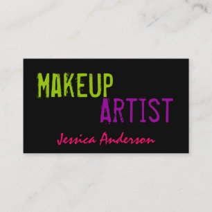 Djärv & färgrik Makeupkonstnär Visitkort