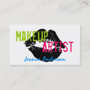 Djärv & färgrik Makeupkonstnär Visitkort