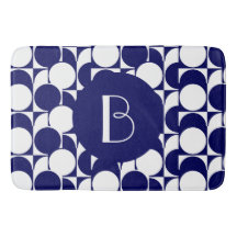 Djärv Geometrics w Monogram, marin & vit