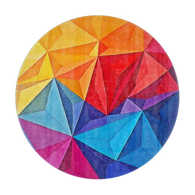 Djärv geometrisk prismatisk abstrakt konst (Framsidan)