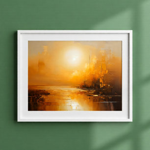 Djärv Glamour Kvinna i Hatt Konst Poster