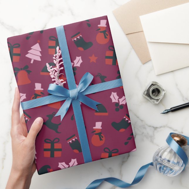 Djärv Glänsande Monogram Modern Bröllopspresent Än Presentpapper (Gifting)
