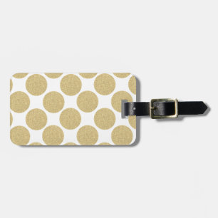 Djärv glitterguldpolka dots bagagebricka