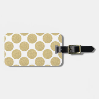 Djärv glitterguldpolka dots bagagebricka