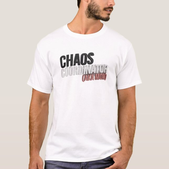 Djärv Grå KAOS KOORDINATOR MAMMA Original Design T Shirt (Framsida)