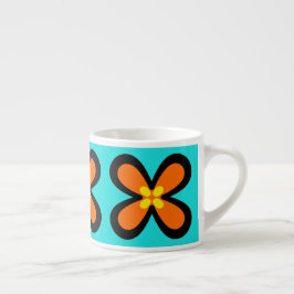 djärv grafisk blomma CaféOlé 6oz. espressokopp