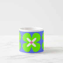 djärv grafisk blomster CaféOlé 6oz. espressokopp
